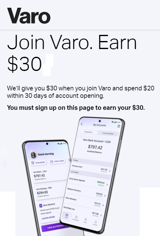 Click here to take you to the VARO APP